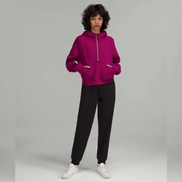 LULULEMON Scuba Oversized Half Zip Hoodie Sweater 1/2 Zip Magenta Purple XS S - Picture 3 of 11